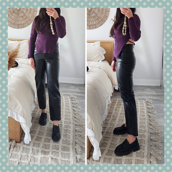 NWOT Aritzia Babaton Sculpt Knit Tie-Back Longsleeve in Dewberry - Picture 1 of 8